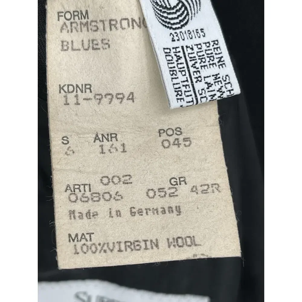 Hugo Boss Tuxedo Jacket Blazer Double Breasted Black Wool Armstrong Blues 42R